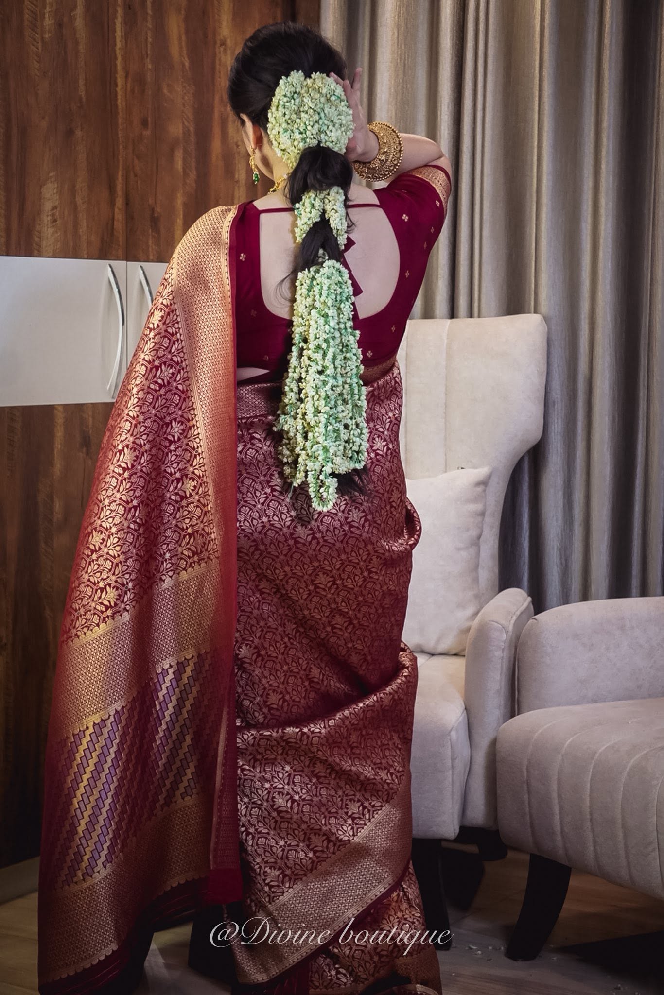 Banarasi Khaddi Silk Saree - Image 3